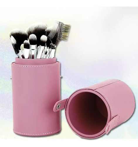 Funda De Cuero Para Brochas De Maquillaje A La Moda, Portalá