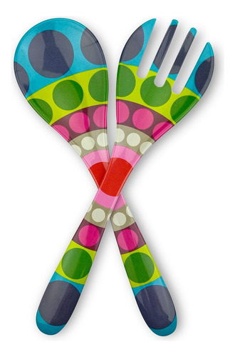 Juego De 2 Piezas Servidor Ensalada Melamina 33 Cm Para Exte