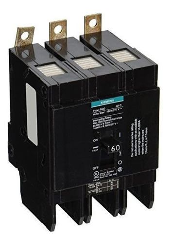 Siemens Bqd360 60-amp Tripolar 480y / 277v Ac 14kaic Perno E