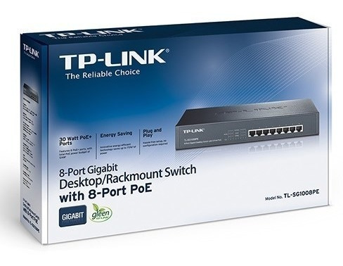 Tplink Switch 8 Puertos Poe+  Gigabit Rackeable Sg1008pe