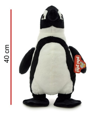 Imagen 3 de 4 de Peluche Animal Pingüino Real Parado 40 Cm.