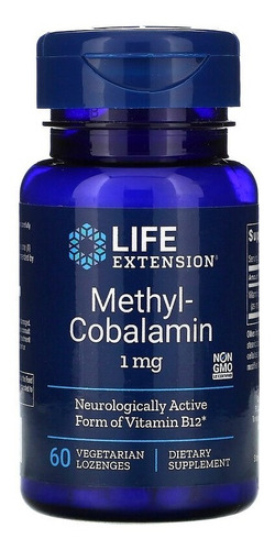 Vitamina B12 Methyl Cobalamin 1mg 60 Cápsula Life Extension