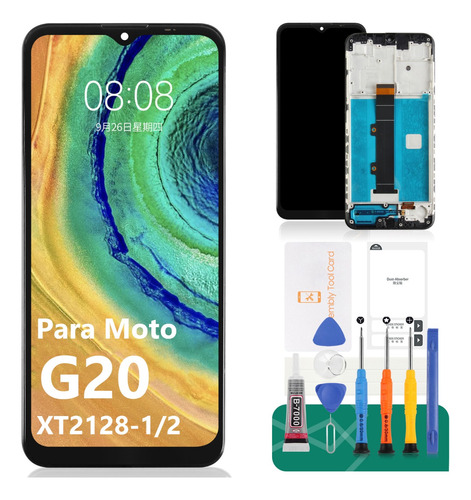 Para Motorola Moto G20 Xt2128  Pantalla Táctil Lcd Con Marco