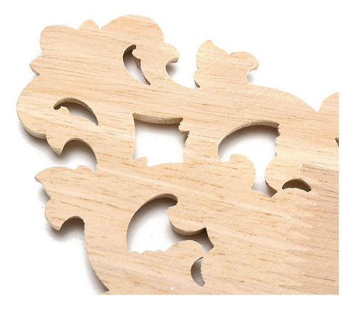 Muebles De Hogar Con Apliques De Madera Tallada Sin Pintar,
