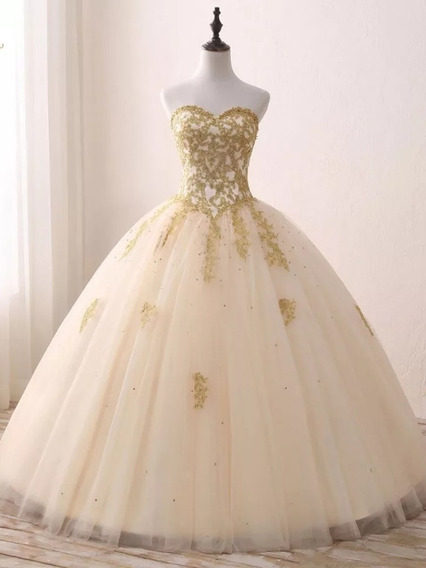Vestido De 15 Años Dorado | MercadoLibre 📦 Vestido De 15 Años Dorado | MercadoLibre 📦