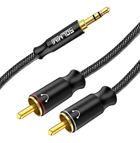 Solmimi Cable De Audio De 3,5 Mm A Rca Cristal Trenzado De N