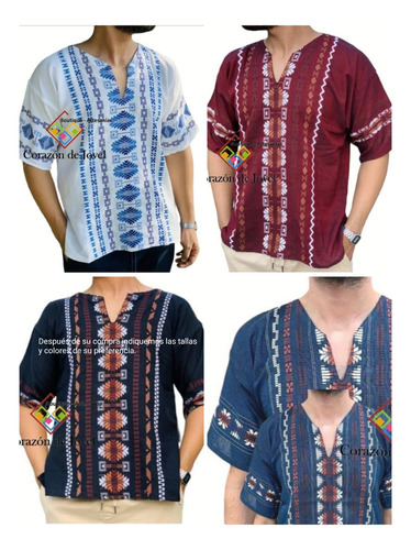 2 Guayaberas/camisas/tejidas A Mano Grecas/rombos Artesanal