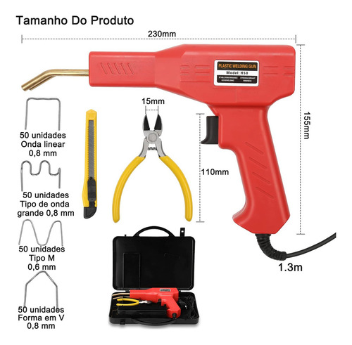 Soldador Plástico Solda Para-choque Farol Carenagem Grampos
