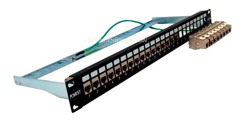 Patch Panel Cat 6a De 24 Puertos 1u Powest Nuevo