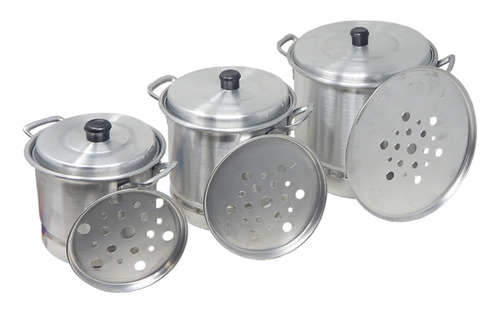 Juego De 3 Mini Ollas Chavrub - J7380 Color Plateado