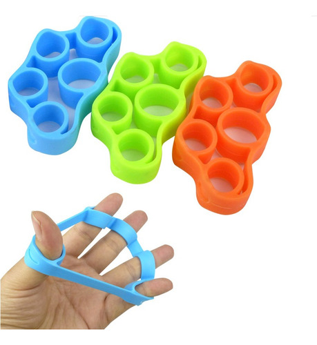 3pack Banda Elastica Ejercitadora Dedos Mano Terapia Fisica