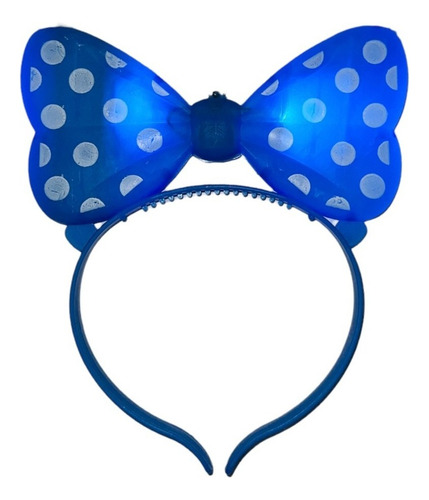 60 Diadema Minnie Luz Led Rosa Fiesta Orejas Mimi Luminosa Color