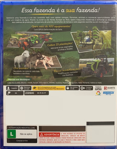 Jogo Farming Simulator 25 Ps5 Mídia Física Novo/lacrado