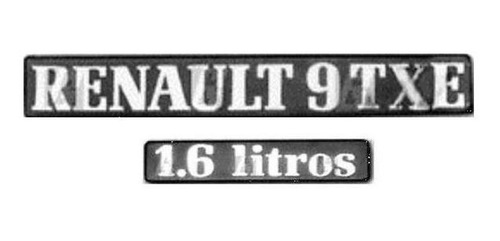 Kit Emblemas Renault 9 Txe 1.6 Litros