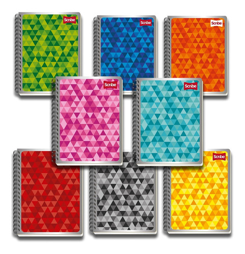 Pack C/5 Cuaderno Scribe Profesional Triangulos 100h 7mm