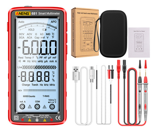 Multímetro Digital Anti-bu Inteligente Aneng 681 6000 Uni