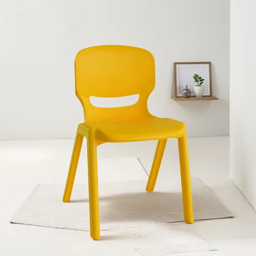 Silla Plastica Infantil 30x32x51cm Amarillo Bighouse Mimbral