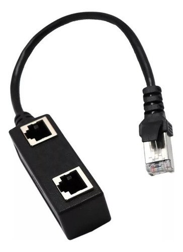 Rj45 De 33 Cm, 1 Macho A 2 Hembra Doble M/f