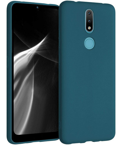 Funda Para Nokia 2.4 Suave Delgada Flexible//verde Azulado