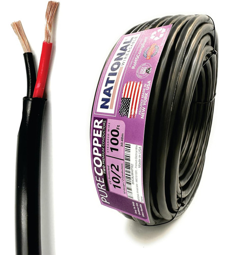 Cable Eléctrico Premium De 10 Calibre Y 2 Conductores,...
