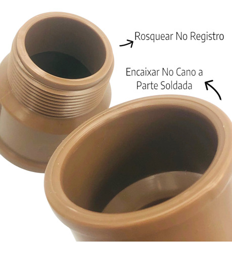 Kit Registro Gaveta 1/2 Polegadas De Rosca 1/2 Polegadas