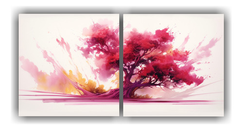 160x80cm Lienzos Espectaculares Para Sala En Colores Fucsia,