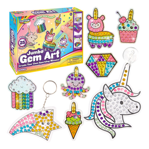 Creative Kids Jumbo Gem Art - Kit De Pintura De Diamante Par