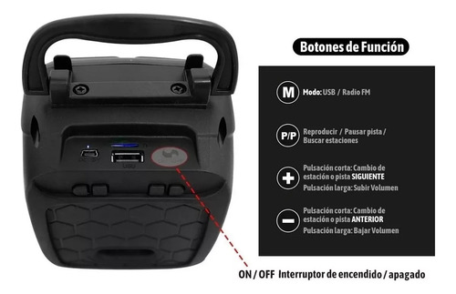 Bocina Bluetooth Portátil Fm 3 PuLG Kimiso Kms-1182 - T2446