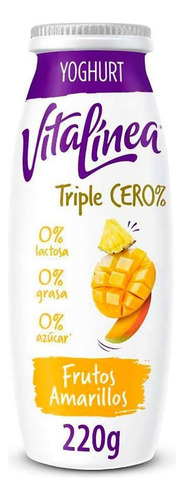 Vitalínea Triple Cero Yoghurt Bebible Con Frutos Amarillos Sin Azúcar 220g