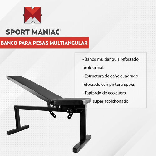 Imagen 2 de 8 de Sol Fitness Banco Para Pesas Multiangular Profesional Gym