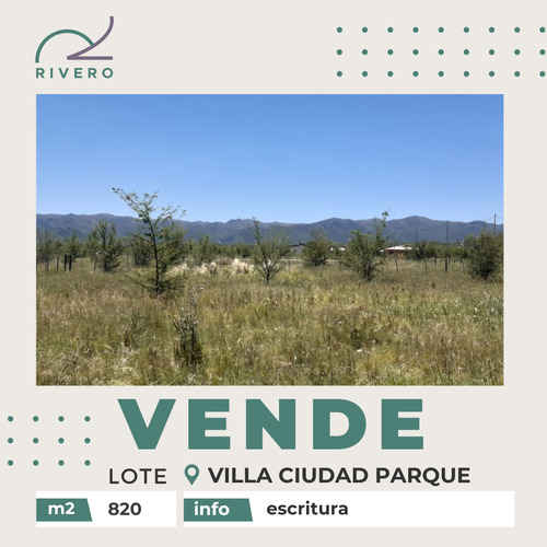 Lote En Venta Villa Ciudad Parque Los Reartes