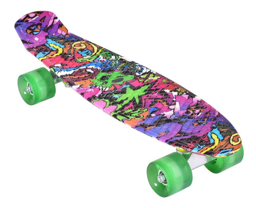 Complete22''cruiser-skateboard-bendable-deck-pu-casters-kids