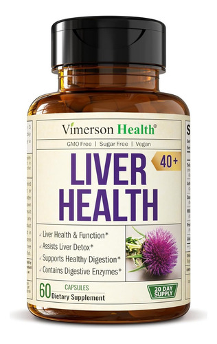 Suplemento De Salud Del Hígado 40+ Vimerson Health 60 Cáps
