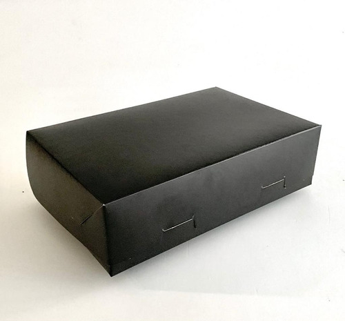 20 Cajas De Cartón Negra 23x15x7 Multiuso Hamburguesa/regalo