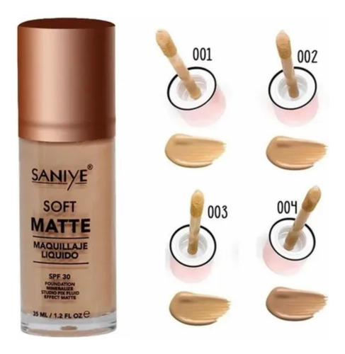 Maquillaje Liquido Soft Matte Saniye Spf30 Tono 2