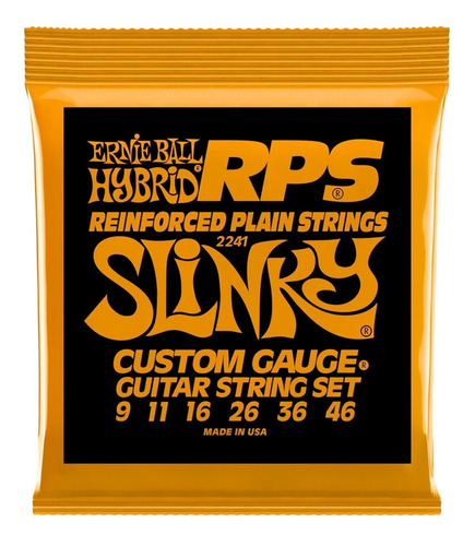 Imagen 2 de 2 de Ernie Ball 2241 Cuerdas Guitarra Electrica Rps Slinky 9-46