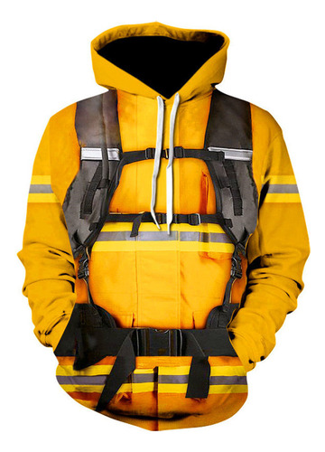 Bomberos Sudadera Disfraz De Cosplay Para Adulto Unisex