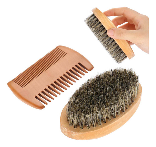 Cepillo De Limpieza De Barba Para Hombre, Bigote Ovalado, Af