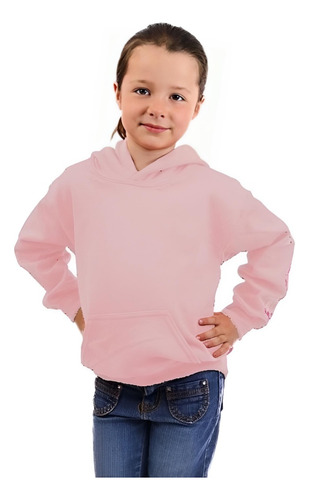 Polerón Infantil Algodon Canguro Para Estampar - Unisex