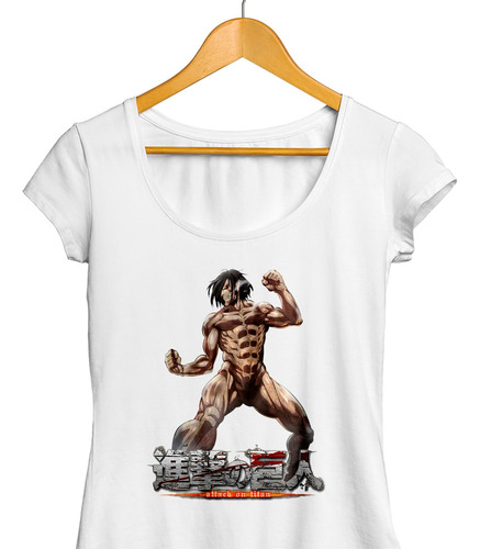 Remera Attack On Eren Jaeger Titan Diseño Exclusivo Dama