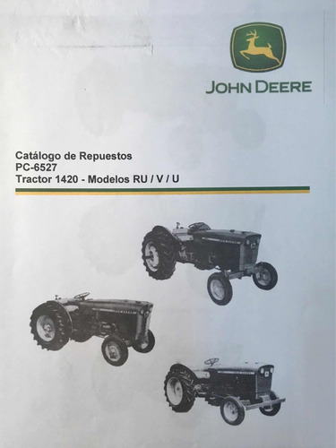 Manual De Repuestos Tractor John Deere 1420 Version Ru V U