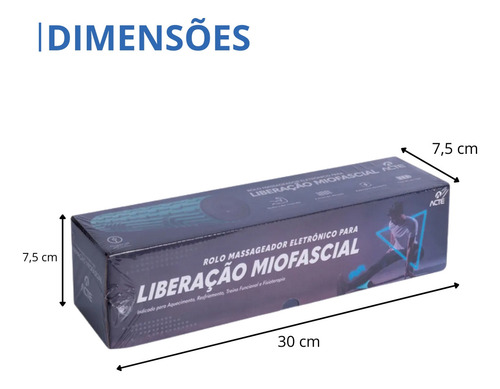 Rolo Massagem Eletrônico Vibratório Reduz Dor Muscular R33-r Roxo Acte Sports