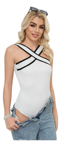Body Halter Con Tira Cruzada Mujer