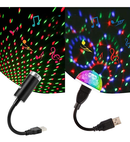 Luz Estrella Usb Activada Por Sonido Con Mini Luz De Discote