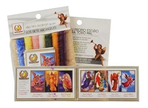 Iluminarte Mini Mini Arcangel De Miel 1 Unidad con 7 velitas