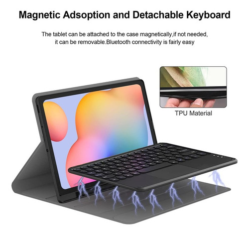 Funda Cover C/teclado Touchpad Samsung Tab S6 Lite P613 610