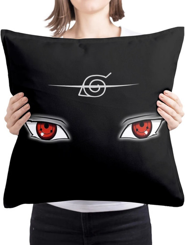 Cojin Decorativo Itachi Uchiha Ojos Sharingan Naruto  