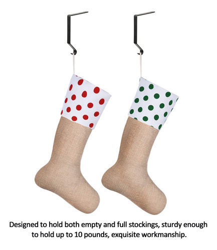 Soportes De Calcetines De Navidad Ganchos De Metal Decoració