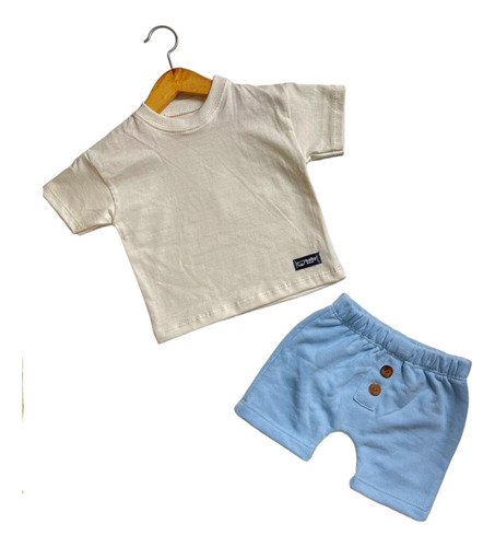 Remera Y Short Bebe Conjunto Algodón Varón Talles Bebe