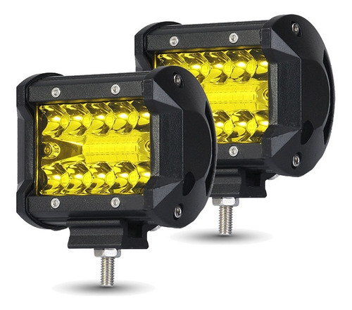 Barra Faro 20 Led 60w 7 Pulgadas 4x4 Jeep Luz Amarilla